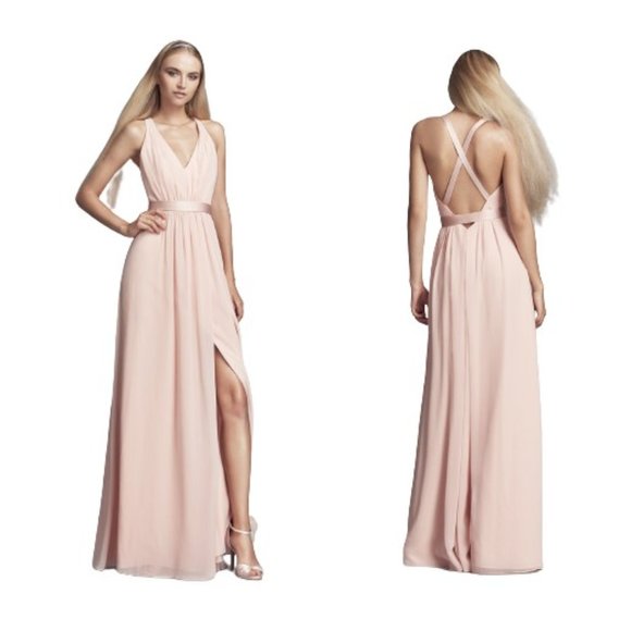White by Vera Wang Size 0 Bridesmaid Maxi Dress - Picture 1 of 11